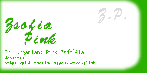 zsofia pink business card